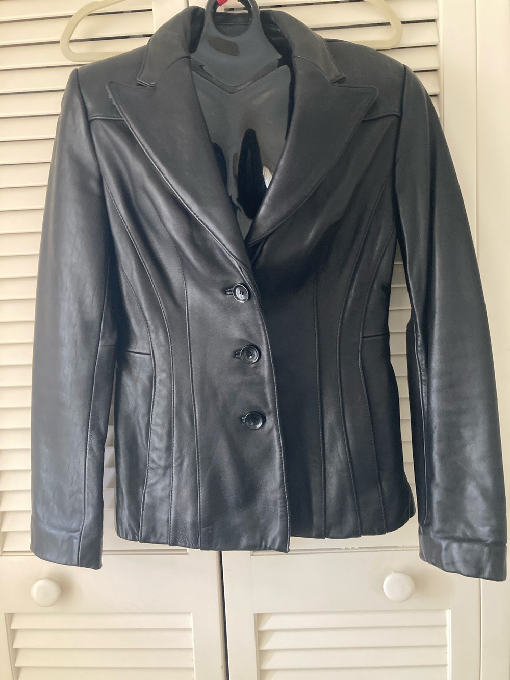 Jones New York Black Leather Jacket Sz M 🖤